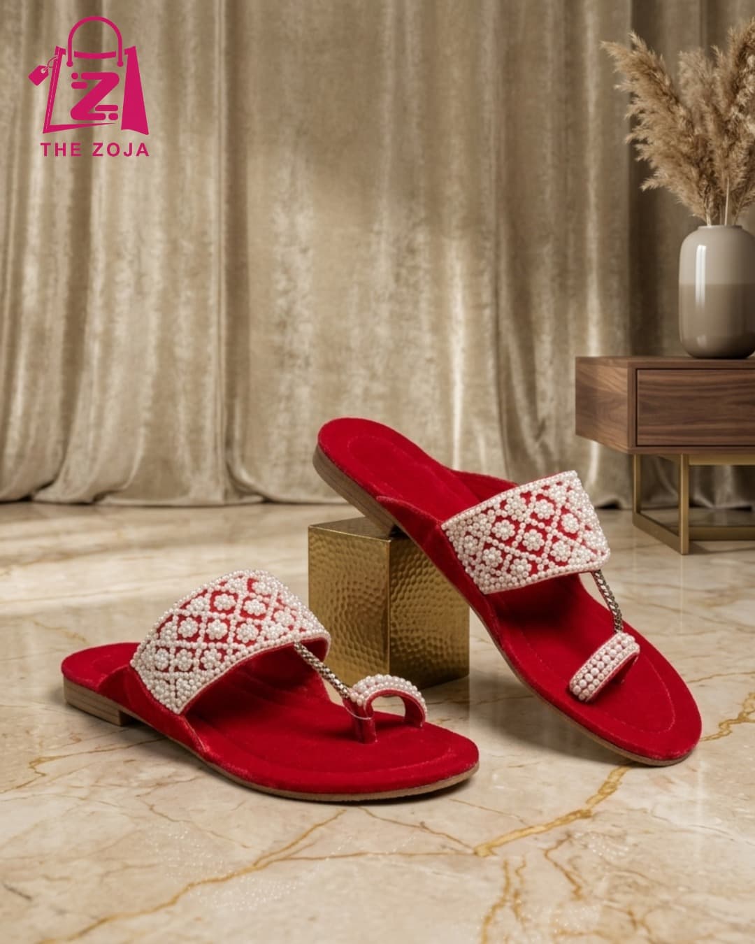 Moti Mahal Shocking Pink Kolhapuri